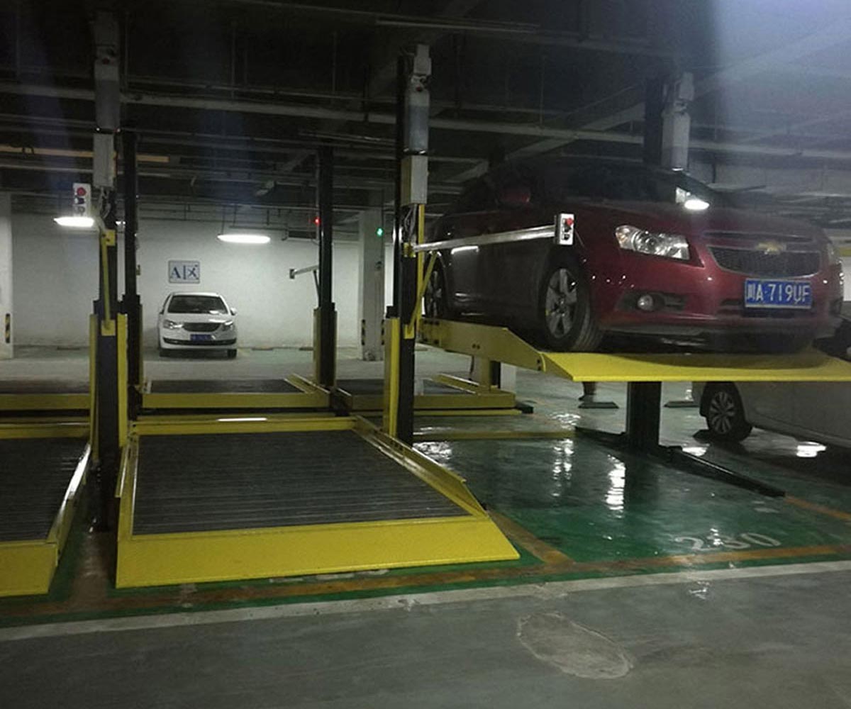 云南三層升降橫移立體車庫停車設備出租