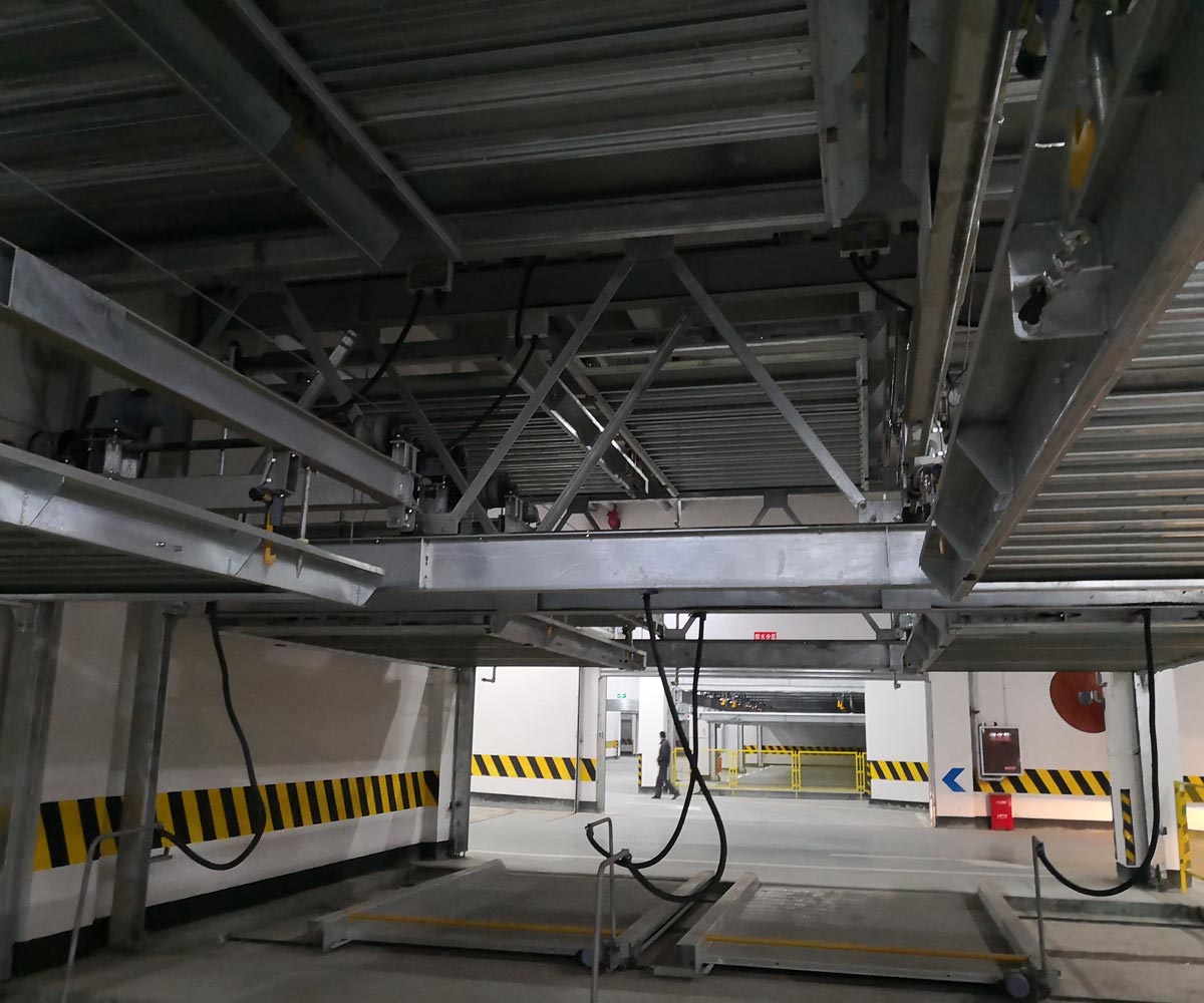 云南二層升降橫移立體停車位